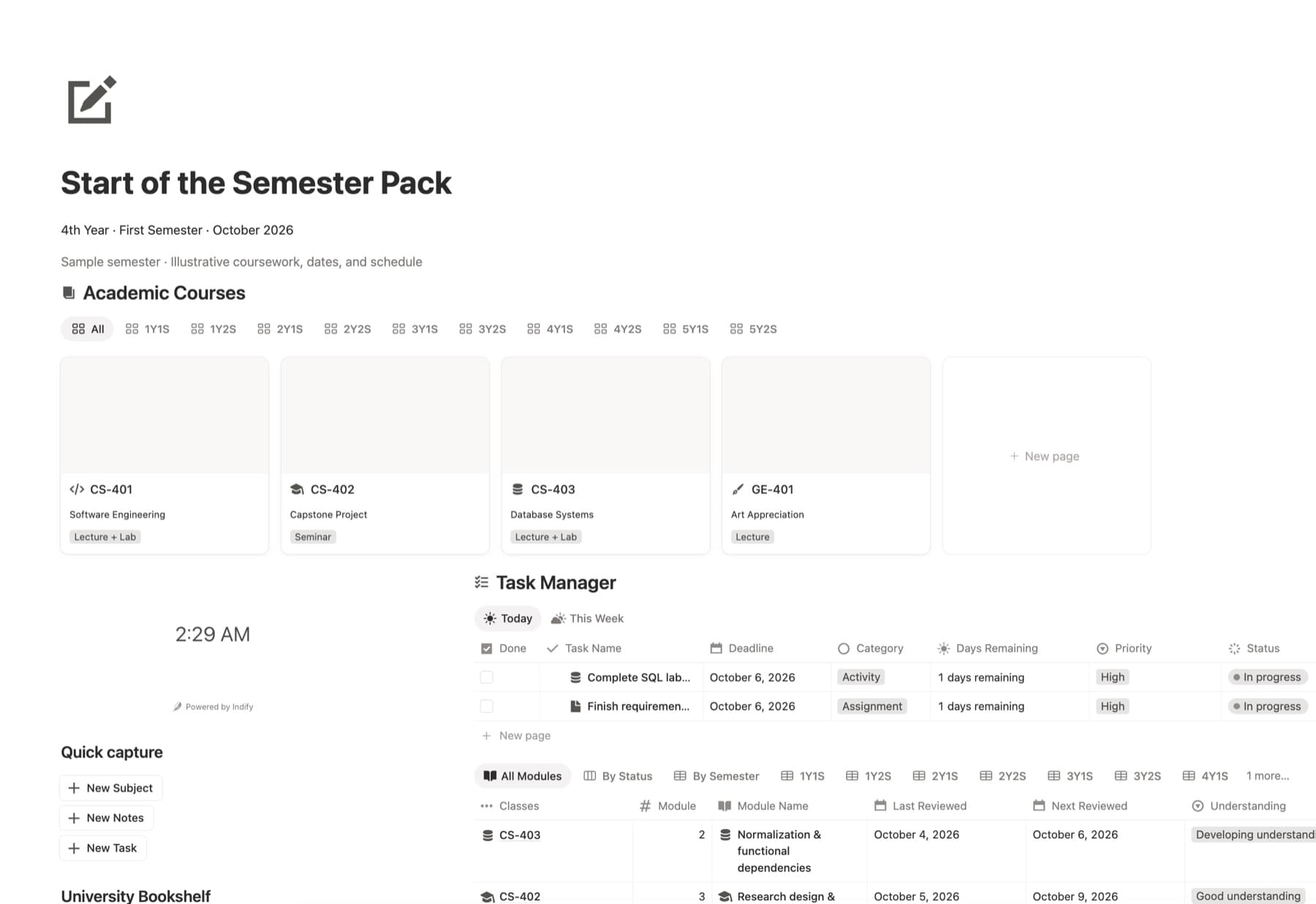Start of the Semester Pack preview